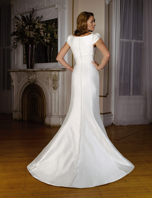 Orifashion HandmadeModest Wedding Dress with Cap Sleeves BO092